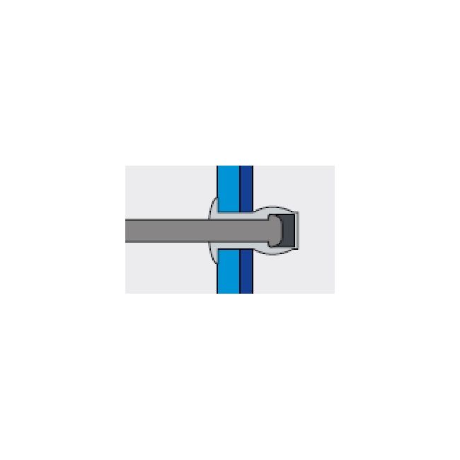 Заклепка вытяжная Медь/Ст 3,2х9,5 закрытая / станд. бортик Bralo, Диаметр гильзы, d1 мм: 3,2, Длина гильзы, L  мм: 9,5 ,фото 4