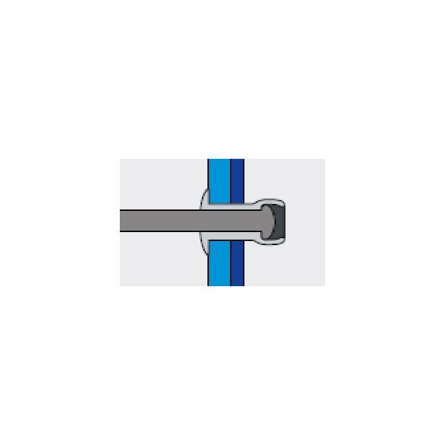 Заклепка вытяжная Медь/Бронза 4,0х12 станд. бортик Bralo, Диаметр гильзы, d1 мм: 4, Длина гильзы, L  мм: 12 ,фото 4