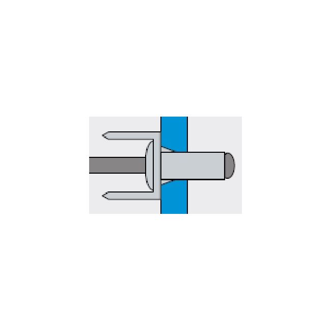 Заклепка-клемма заземляющая, двухклеммная латунь/сталь 4х7 Bralo ,фото 3