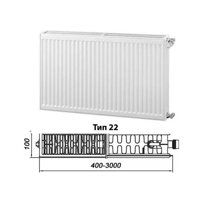 Радиатор стальной панельный Kermi FKO Тип 22 высота 600 mm боковое подключение, Длина, мм: 900 ,фото 3