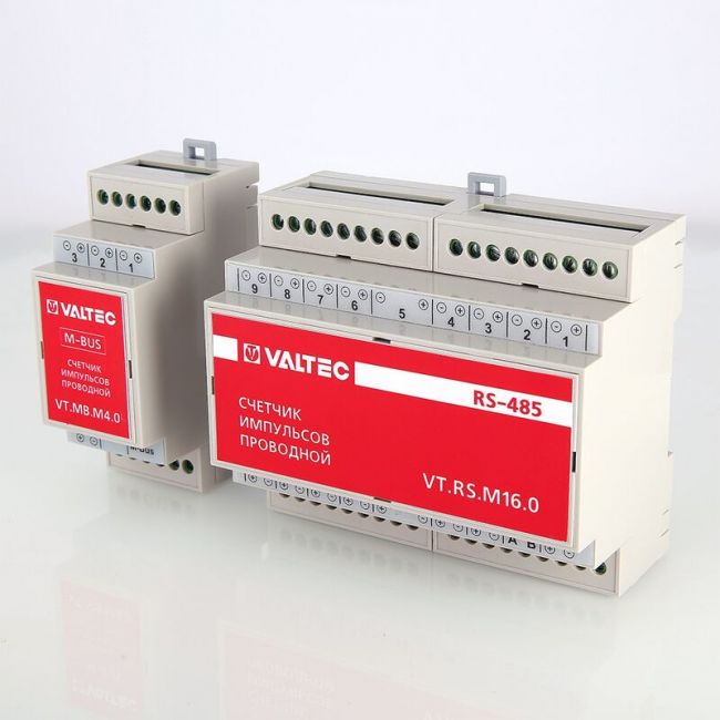 Счетчик импульсов пров. унив. СИПУ RS485 16-ти канальный Valtec VT.SIPU.RS.M16.0 ,фото 3