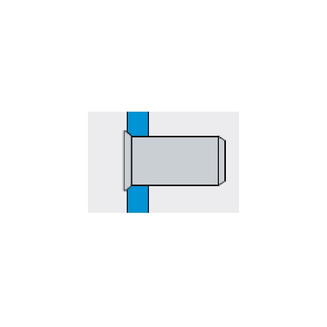 Заклепка с внутр. резьбой М8 СТ-УБ Bralo, Внутренняя резьба: М8, Диаметр гильзы, d1 мм: 10,9, Длина гильзы, L  мм: 16 ,фото 3