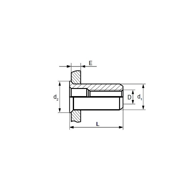Заклепка с внутр. резьбой М5 НЕРЖ-УБ Bralo, Внутренняя резьба: М5, Длина гильзы, L  мм: 12 ,фото 2