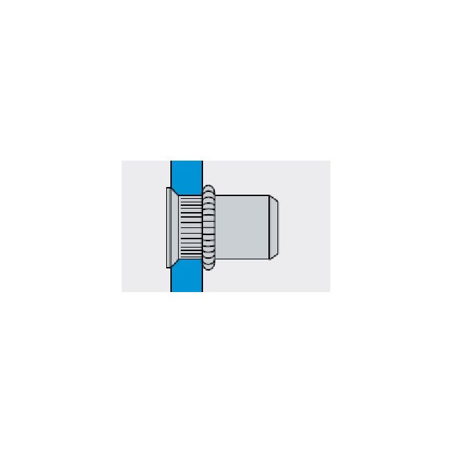 Заклепка с внутр. резьбой М4 НЕРЖ-ПБН с насечкой Bralo, Внутренняя резьба: М4, Длина гильзы, L  мм: 12 ,фото 5