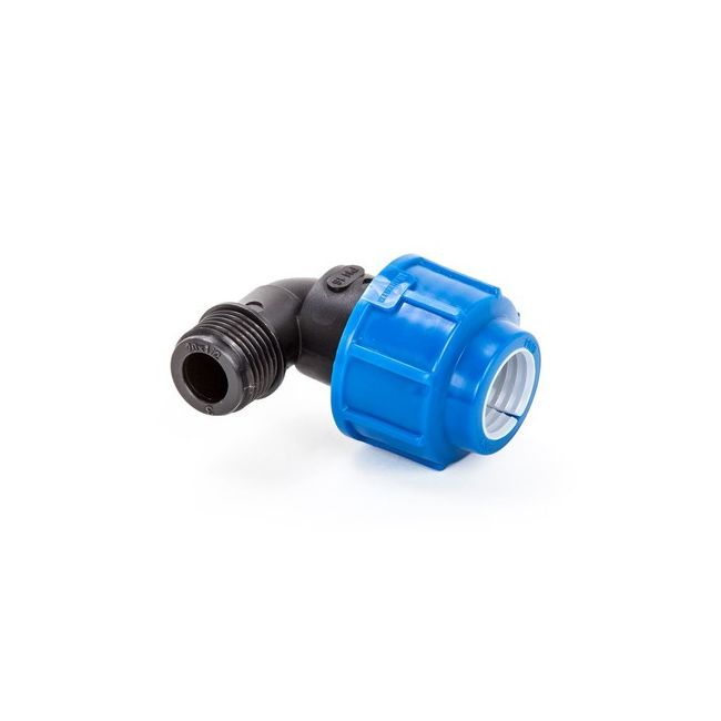 Отвод компрес. для ПЭ труб НР 90 x 2 1/2", Lammin, Lm34008090063, Диаметр подключения, дюйм: 2 1/2", Диаметр подключения, мм: 90 