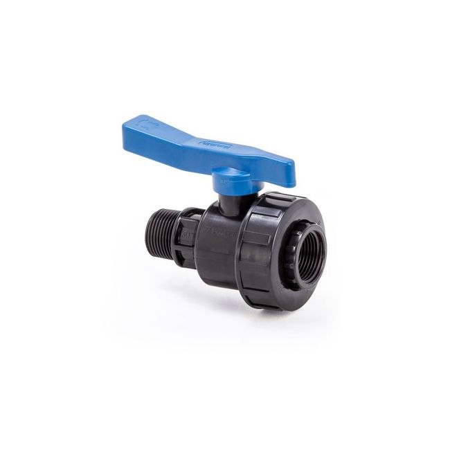 Кран для ПЭ труб НВ 1 1/2", Lammin, Lm34104000040, Диаметр подключения, дюйм: 1 1/2" 