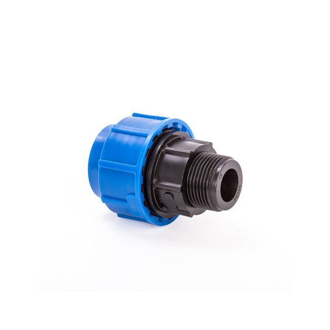 Муфта компрес. для ПЭ труб НР 25 x 1/2", Lammin, Lm34003025015, Диаметр подключения, дюйм: 1/2", Диаметр подключения, мм: 25 