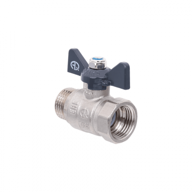 Кран шаровой вн-нар бабочка Aqualink, Размер крана: 1/2" 