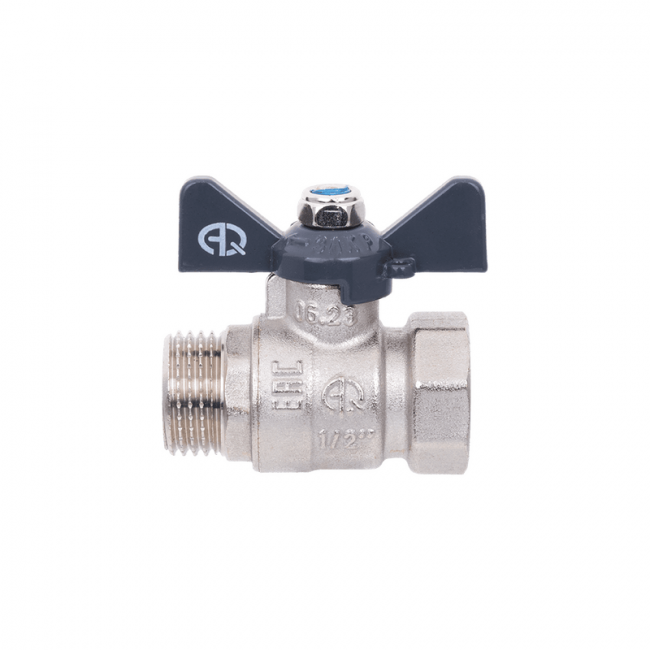 Кран шаровой вн-нар бабочка Aqualink, Размер крана: 1/2" ,фото 2