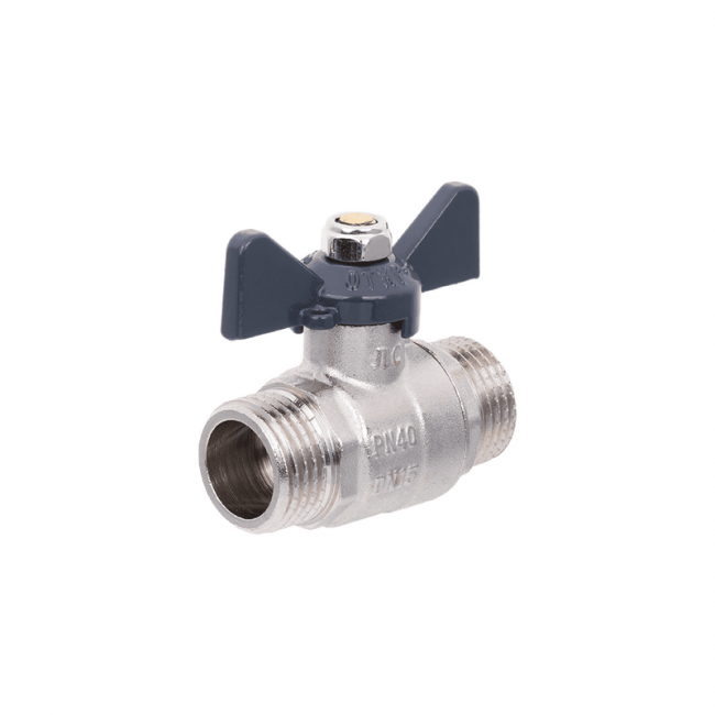 Кран шаровой нар-нар бабочка Aqualink, Размер крана: 1" ,фото 2