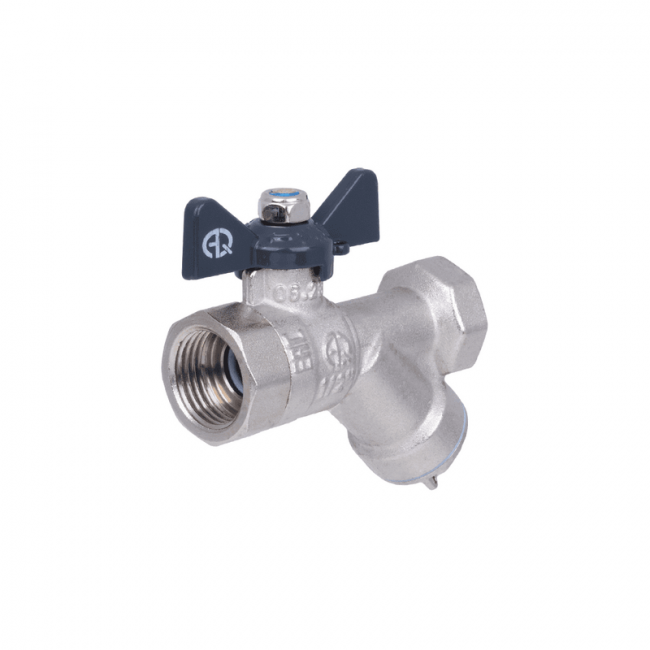 Кран шаровой вн-вн  с фильтром бабочка Aqualink, Размер крана: 3/4" ,фото 4