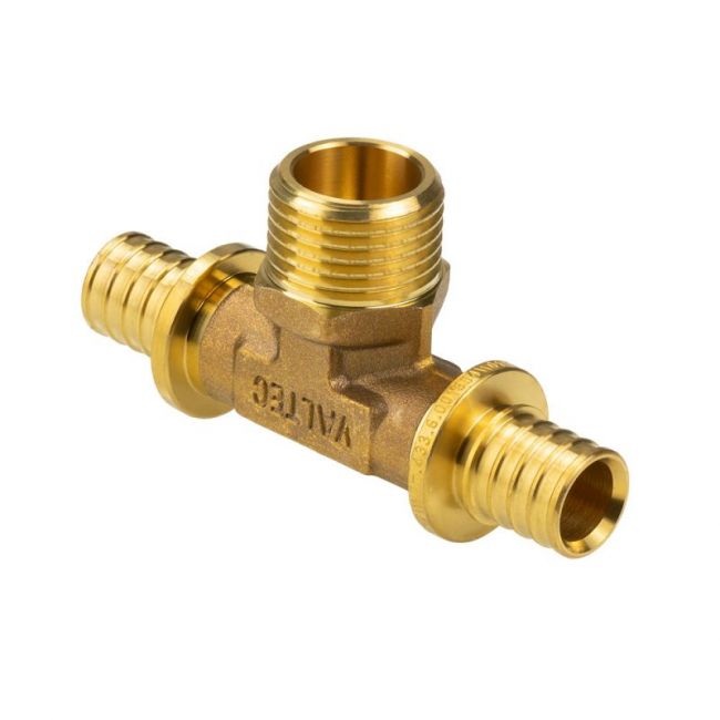 Тройник надвижной с переходом на нар.р. 25(3,5) х 3/4" х 25(3,5) Valtec VTm.433.G.250525 