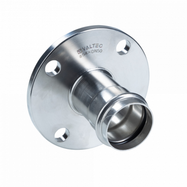Соединитель с переходом на фланец, нержавеющая сталь 54хDN50 Valtec VTi.980.I.054050, Для трубы диаметром, мм: 54 