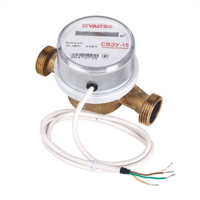 Водосч. унив, кварт, проводной RS-485 (протокол ModBus), до +90^С, 1,5м3, 1/2", 110 мм (модель СВЭУ- Valtec VLF-U-15C-4.110.RSM 