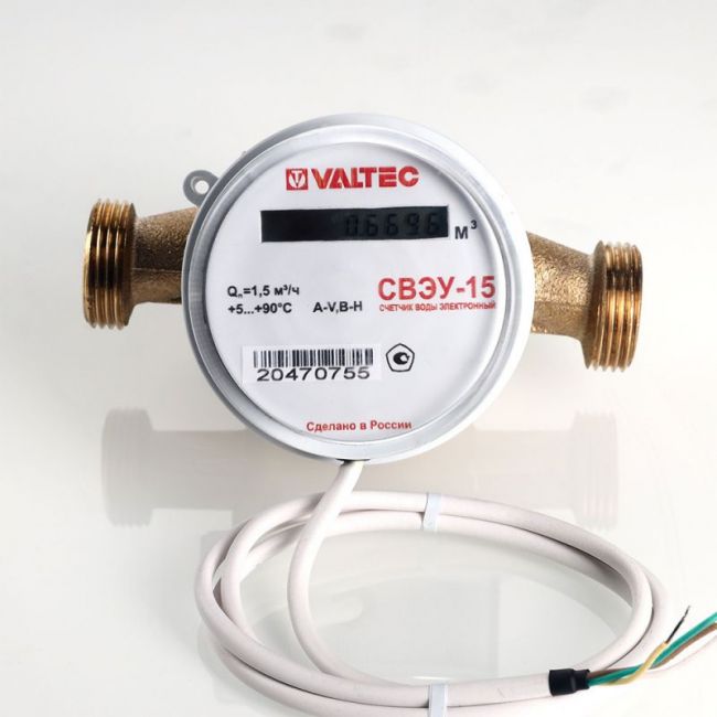 Водосч. унив, кварт, проводной RS-485 (протокол ModBus), до +90^С, 1,5м3, 1/2", 80 мм (модель СВЭУ-1 Valtec VLF-U-15C-4.80.RSM ,фото 8