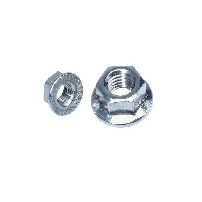 Гайка M6 с фланцем, цинк, DIN 6923, Размер гайки: M6 