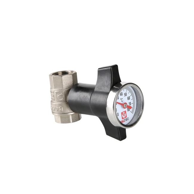 Кран шаровой c термометром. VT.808.N.04, 1/2", Valtec, Размер крана: 1/2" 