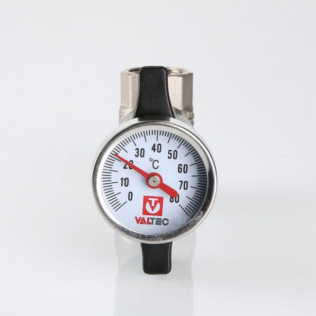 Кран шаровой c термометром. VT.808.N.05, 3/4", Valtec, Размер крана: 3/4" ,фото 2