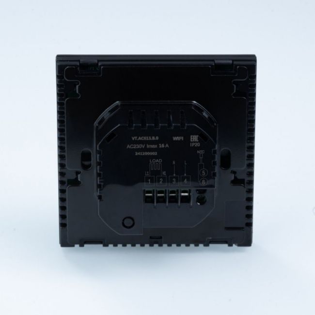 Комнатный WIFI-хронотермостат с цветным дисплеем для электрического теплого пола, черный VT.AC613.B, Valtec ,фото 6