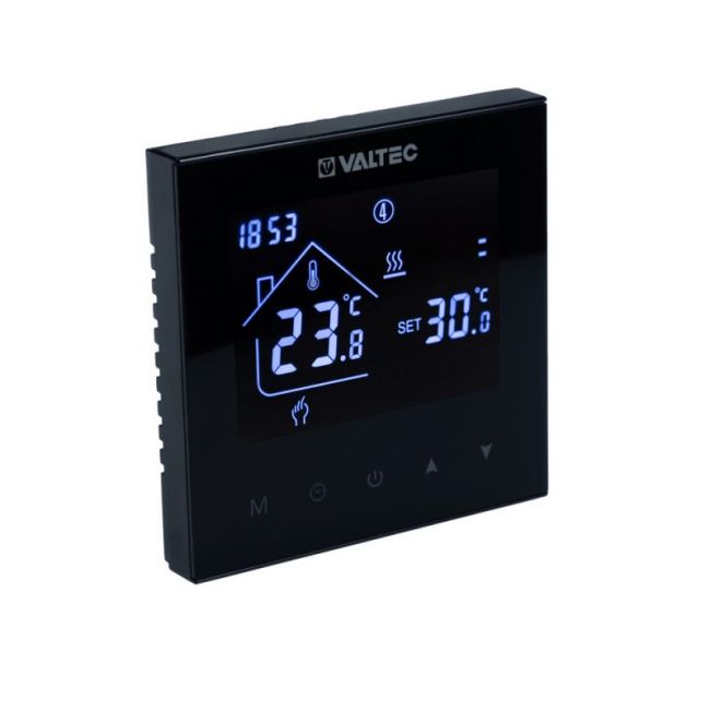 Хронотермостат электронный комнатный двухконтурный, черный VT.AC634.B, Valtec 
