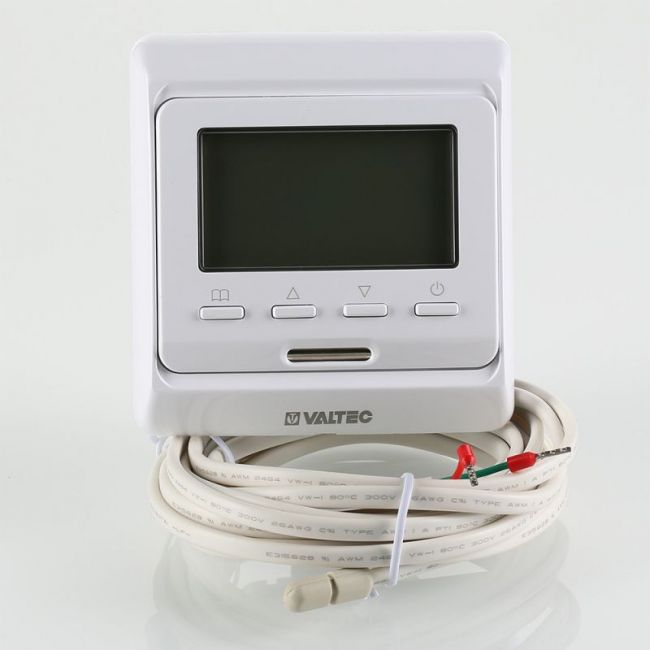 Хронотермостат электр. комнатный с датчиком температуры пола (НЗ и НО сервоприводы, 24-220В) Valtec VT.AC709.0.0 ,фото 2