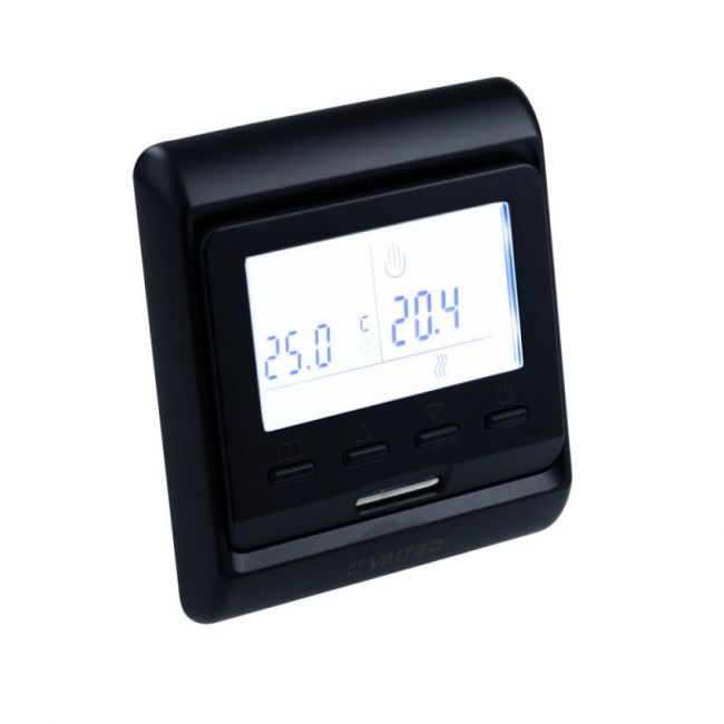 Хронотермостат электронный комнатный с датчиком температуры пола (черный). VT.AC709.B, Valtec 