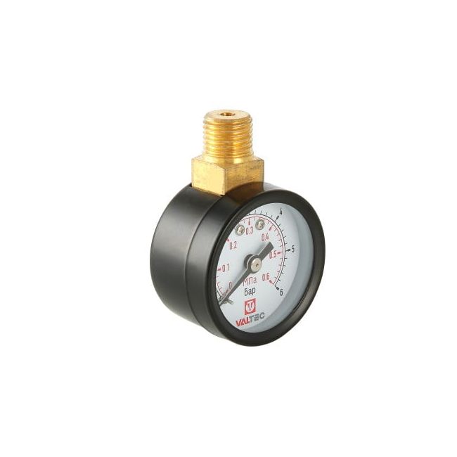 Манометр Ду 40 с верхним подключением , 1/4", 0-6 бар (для редуктора давления), Valtec 