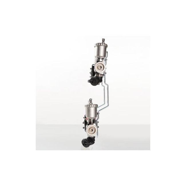 Коллекторный блок латунный с регулирующими клапанами и расходомерами 1"х7 вых. евроконус 3/4". VTc.596.EMNX Valtec, Количество выходов: 7 ,фото 2