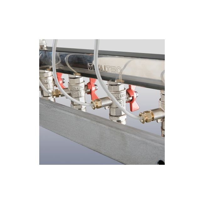 Узел этажный покварт-го учета, с переп-ым клапаном, ввод СЛЕВА 3/4", кол-во вых 8 Valtec VT.GPR.05S04.L8, Размер изделия: 3/4, Количество выходов: 8 ,фото 5