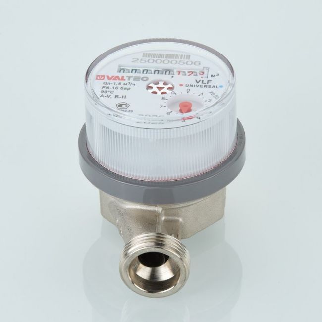 Водосчетчик унив., квартирный, БЕЗ СГОНОВ, до +90^С, 1,5м3, 1/2", 80 мм (NEW) Valtec VLF-15U-L.80, Размер изделия: 1/2, 80 мм ,фото 7