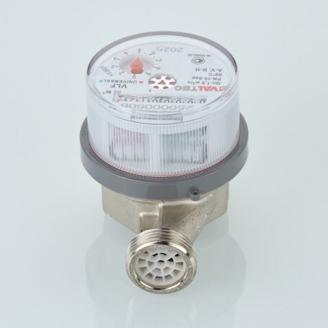 Водосчетчик унив., квартирный, БЕЗ СГОНОВ до +90^С, 1,5м3, 1/2", 110 мм (NEW) Valtec VLF-15U-L.110, Размер изделия: 1/2, 110 мм ,фото 5