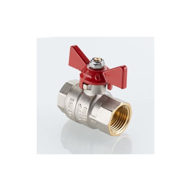 Кран шаровой BASE-ГОСТ полнопроходной с рукояткой-бабочкой вн.-вн. DN20 PN40 3/4", Размер крана: 3/4" ,фото 4