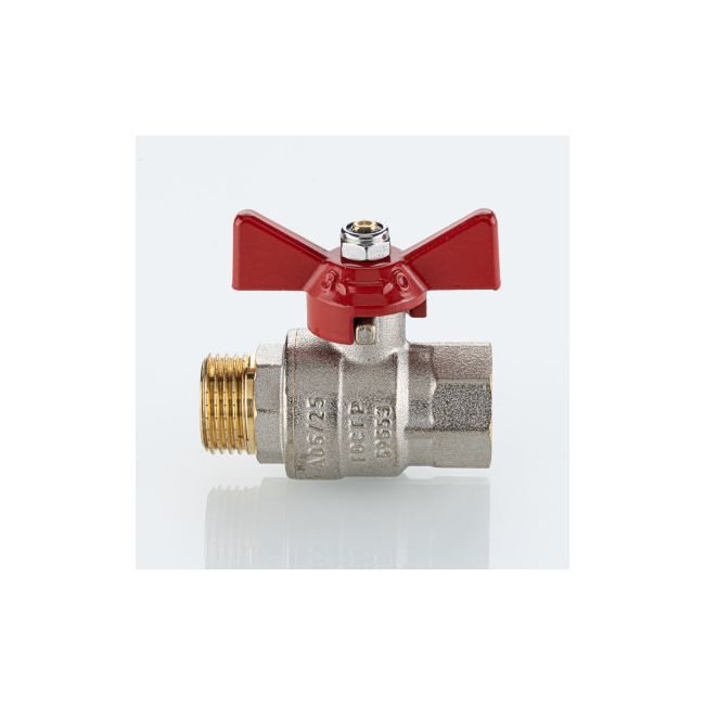 Кран шаровой BASE-ГОСТ полнопроходной с рукояткой-бабочкой вн.-нар. DN15 PN40 1/2", Размер крана: 1/2" ,фото 3