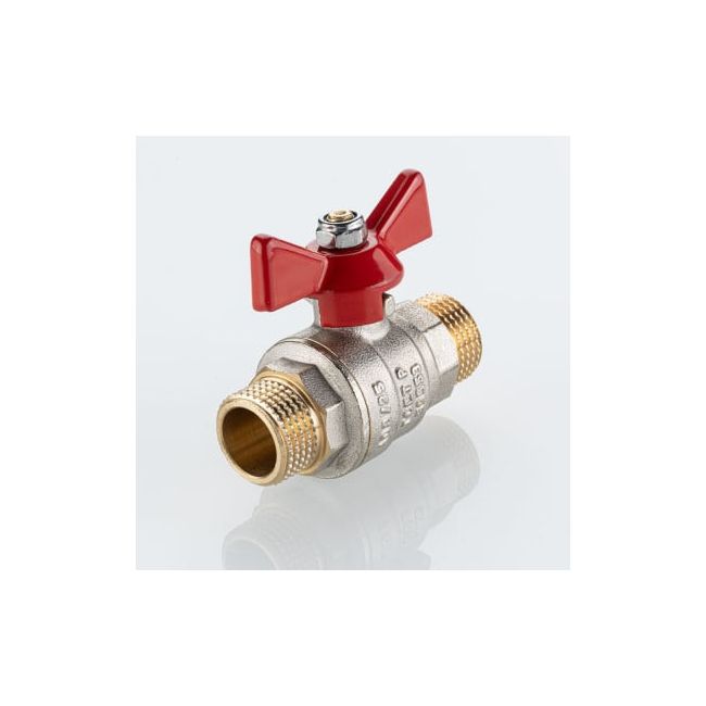 Кран шаровой BASE-ГОСТ полнопроходной с рукояткой-бабочкой нар.-нар. DN20, PN40, 3/4", Размер крана: 3/4" ,фото 2