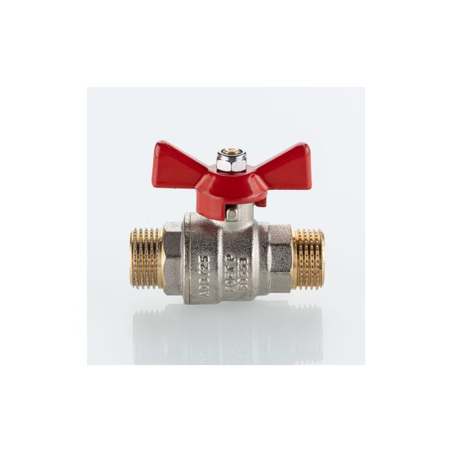 Кран шаровой BASE-ГОСТ полнопроходной с рукояткой-бабочкой нар.-нар. DN15, PN40, 1/2", Размер крана: 1/2" ,фото 3