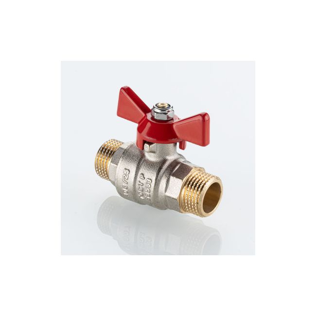 Кран шаровой BASE-ГОСТ полнопроходной с рукояткой-бабочкой нар.-нар. DN15, PN40, 1/2", Размер крана: 1/2" ,фото 4