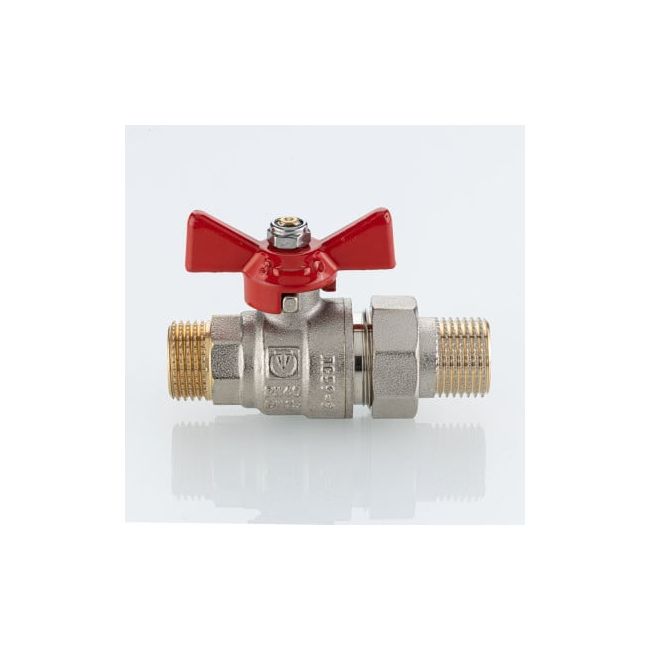 Кран шаровой BASE-ГОСТ со сгоном с рукояткой-бабочкой нар.-нар. DN20, PN40, 3/4", Размер крана: 3/4" ,фото 3