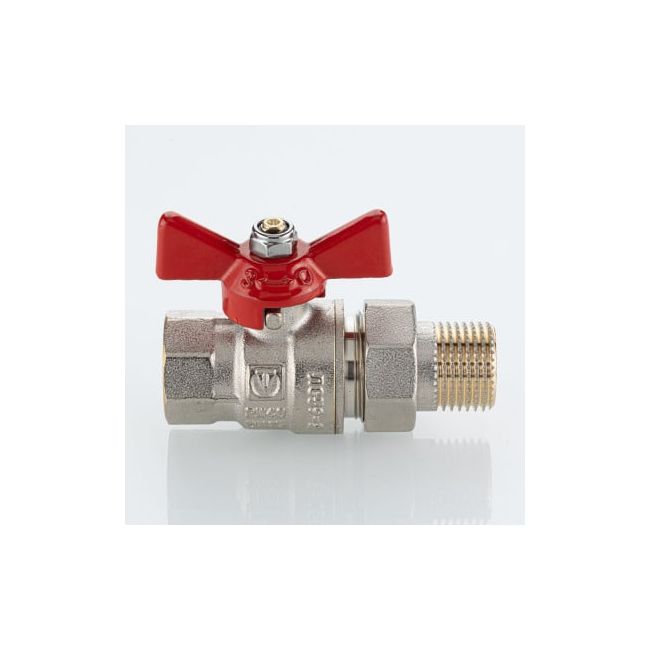 Кран шаровой BASE-ГОСТ со сгоном с рукояткой-бабочкой вн.-нар. DN20, PN40, 3/4", Размер крана: 3/4" ,фото 3