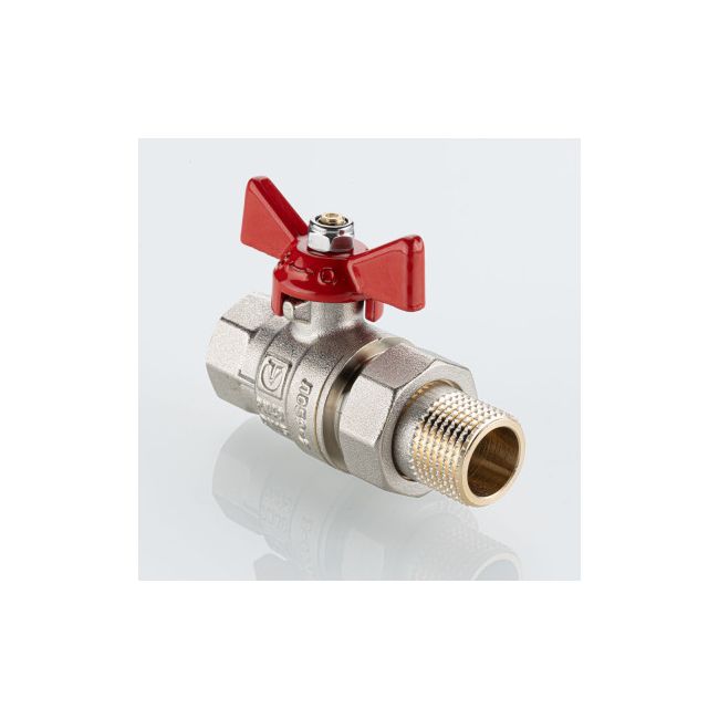 Кран шаровой BASE-ГОСТ со сгоном с рукояткой-бабочкой вн.-нар. DN15, PN40, 1/2", Размер крана: 1/2" ,фото 4