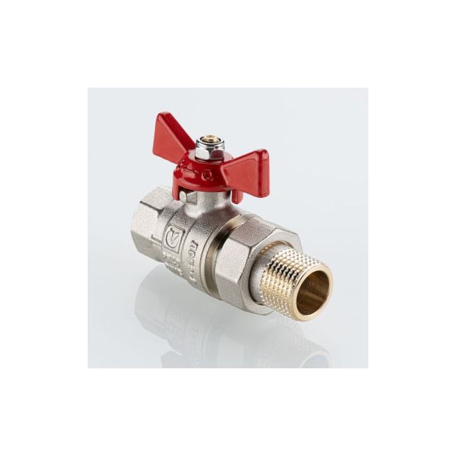 Кран шаровой BASE-ГОСТ со сгоном с рукояткой-бабочкой вн.-нар. DN25, PN40, 1", Размер крана: 1" ,фото 4