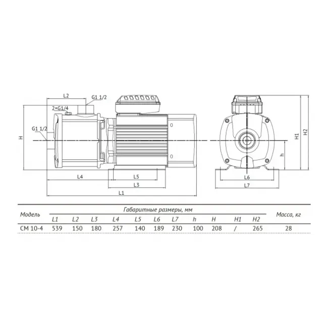 Многоступенчатый горизонтальный насос CM 10-4 ,фото 6