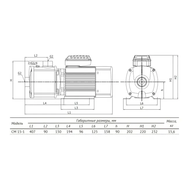 Многоступенчатый горизонтальный насос CM 15-1 ,фото 6