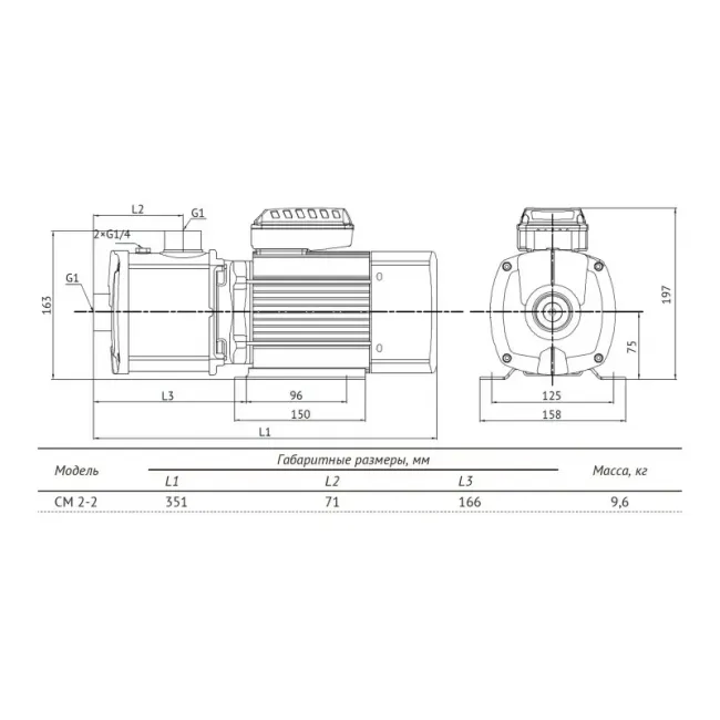 Многоступенчатый горизонтальный насос CM 2-2 ,фото 6