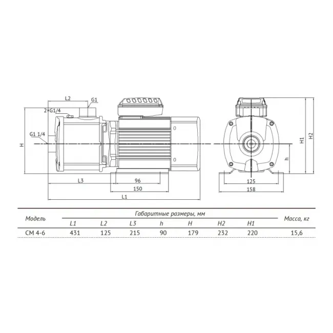 Многоступенчатый горизонтальный насос CM 4-6 ,фото 6