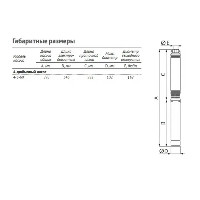 Насос погружной скважинный UNIPUMP ЭЦВ 4-3-60 ,фото 3