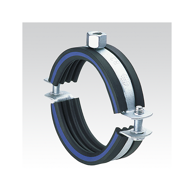 Хомут SBC c синей изоляцией, Для трубы диаметром, мм: 82-87, Метрическая резьба: M8/M10 