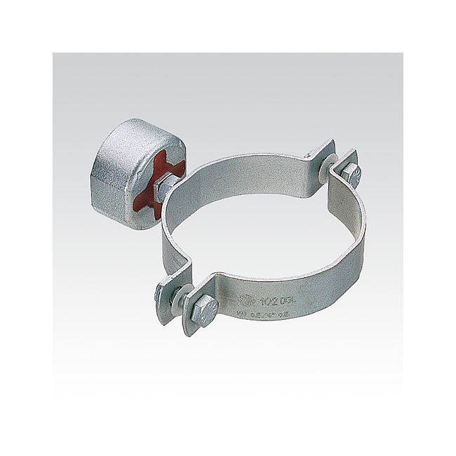 Неподвижная опора с креплением PHONOLYT® Button, оцинкованная, Для трубы диаметром, мм: 80-85 