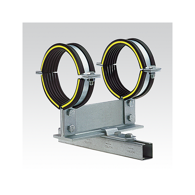 Скользящая опора Mupro, тяжелое исполнение, с направляющей скобой (без хомутов), оцинкованная ,фото 3