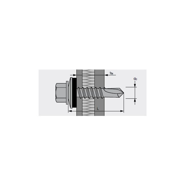 GTR 8 Винт самосверлящий c покрытием gRey.coat, с шайбой A14 и прокладкой EPDM ,фото 2