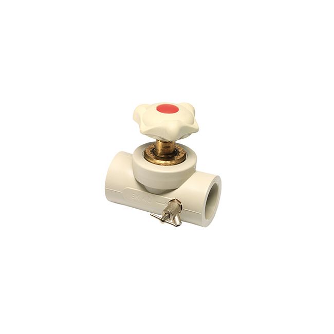 Вентиль проходной с выпускным клапаном (правый) Ekoplastik, Размер изделия: 63 